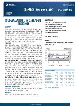 跨境电商业务亮眼，25Q2盈利端已现边际修复