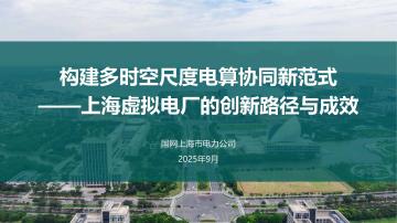 上海虚拟电厂的创新路径与成效：构建多时空尺度电算协