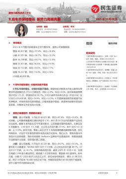 新势力系列点评二十三：9月车市保持增长新势力高端亮