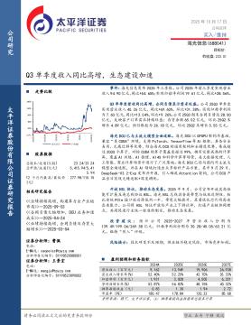 Q3单季度收入同比高增，生态建设加速