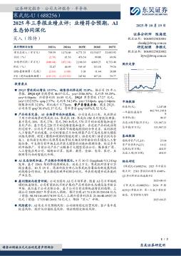 2025年三季报业绩点评：业绩符合预期，AI生态协同深化