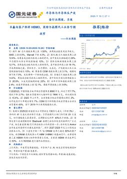 半导体与半导体生产设备行业周报：长鑫向客户供样HBM3，英特尔晶圆代工业务亏损收窄