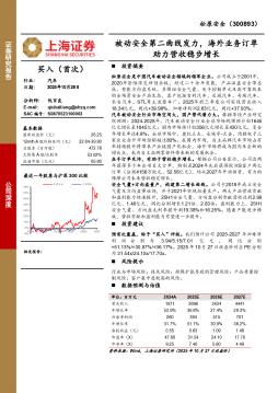 被动安全第二曲线发力，海外业务订单助力营收稳步增长