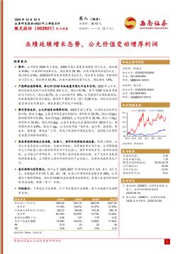 2025年三季报点评：业绩延续增长态势，公允价值变动增