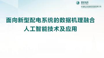 人工智能技术及应用：面向新型配电系统的数据机理融合