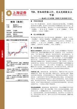 基础化工行业周报：TDI、有机硅价格上行，关注光刻胶