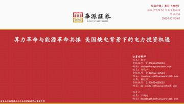 电力设备行业专题报告：算力革命与能源革命共振 美国