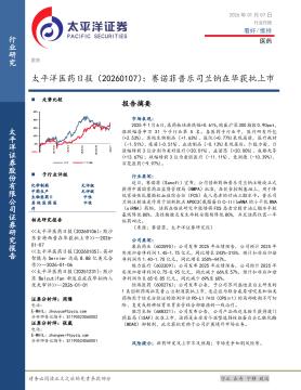 医药日报：赛诺菲普乐司兰钠在华获批上市