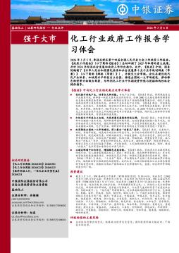 化工行业政府工作报告学习体会