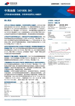 公司各版块经营稳健，归母净利润同比大幅提升