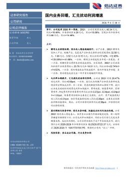 国内业务回暖，汇兑扰动利润增速