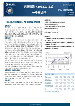一季报点评：Q1表现超预期，AI铜箔释放业绩