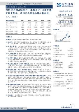 2025年年报&2026年一季报点评：业绩受偶发因素影响，