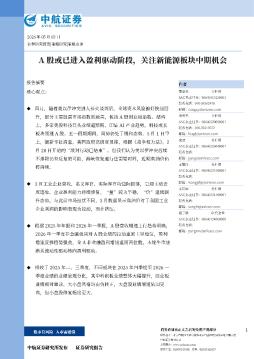 策略点评：A股或已进入盈利驱动阶段，关注新能源板块