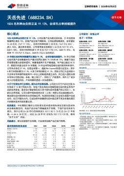 1Q26毛利率由负转正至19.12%，全球市占率持续提升