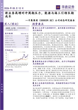 公司动态研究报告：新业务高增对冲周期压力，能源与海