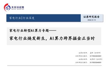 家电行业转型AI算力专题：家电行业焕发新生，AI算力跨