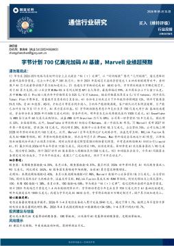 通信行业研究：字节计划700亿美元加码AI基建，Marvell