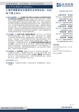 北交所定期报告：上期所调整黄金白银特定合约保证金，