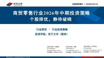 商贸零售行业2026年中期投资策略：个股择优，静待破晓