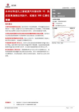 未来材料巡礼之新能源汽车新材料10：热成型高强钢应用