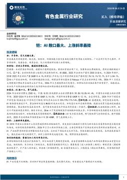 有色金属行业研究：钽：AI敞口最大、上涨斜率最陡
