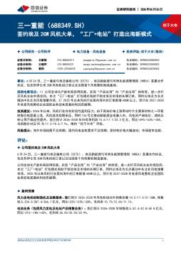 签约埃及2GW风机大单，“工厂+电站”打造出海新模式