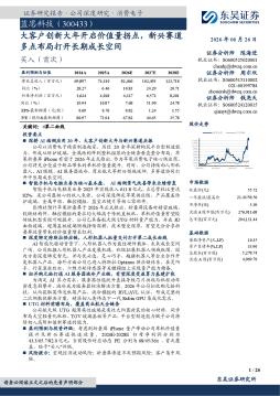 大客户创新大年开启价值量拐点，新兴赛道多点布局打开