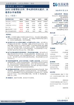 26H1业绩预告点评：单吨净利环比提升，业绩符合市场预